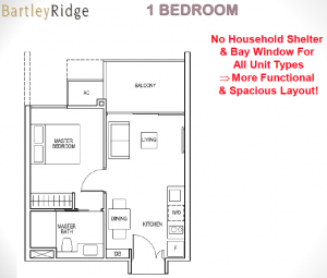 Bartley Ridge Floor Plan 1 Bedroom