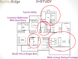 Bartley Ridge Floor Plan 3 Bedroom + Study